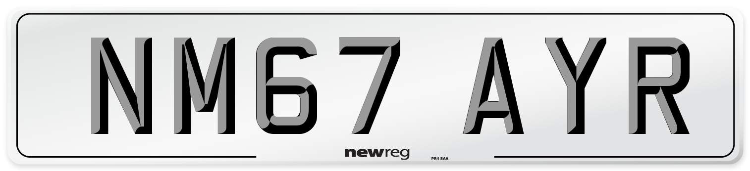 NM67 AYR Number Plate from New Reg